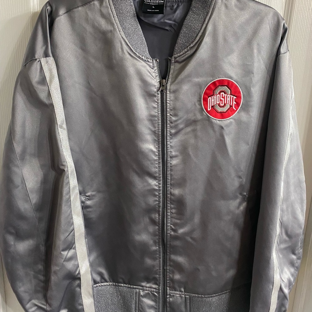 Colosseum Gray Ohio State Varsity Jacket